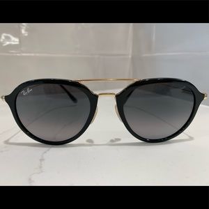 Ray Ban Black and Gold Sunglasses